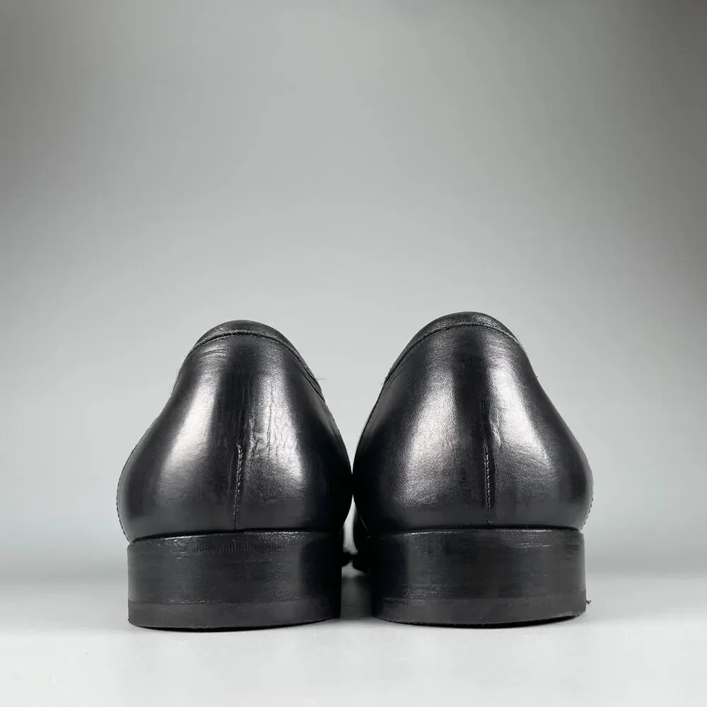 Cole Haan Men's 9.5 D Black Leather Slip On Penny Loafers Dress Shoes Casual GUC